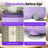 Darrahopens Appliances > Washers, Dryers & Irons > Washing Machines Portable Mini Washing Machine with Spin Dry & UV Sterilization – 3L Capacity, Wash, Rinse, Dehydrate, and Disinfect in One, Ideal for Underwear, Socks, Baby Clothes (Purple)