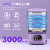 Darrahopens Appliances > Washers, Dryers & Irons > Washing Machines Portable Mini Washing Machine with Spin Dry & UV Sterilization – 3L Capacity, Wash, Rinse, Dehydrate, and Disinfect in One, Ideal for Underwear, Socks, Baby Clothes (Purple)
