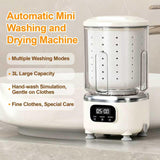 Darrahopens Appliances > Washers, Dryers & Irons > Washing Machines Portable Mini Washing Machine with Spin Dry & UV Sterilization – 3L Capacity, Wash, Rinse, Dehydrate, and Disinfect in One, Ideal for Underwear, Socks, Baby Clothes (White)