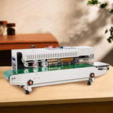 Darrahopens Appliances > Washers, Dryers & Irons > Washing Machines VEVOR Continuous Bag Band Sealing Machine, 6-12 mm Seal Width, Horizontal Band Sealer Machine with Digital Temperature Control, Bag Sealer for 0.02-0.8 mm Plastic Bags Films with Inflation Function