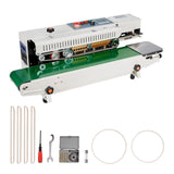 Darrahopens Appliances > Washers, Dryers & Irons > Washing Machines VEVOR Continuous Bag Band Sealing Machine, 6-12 mm Seal Width, Horizontal Band Sealer Machine with Digital Temperature Control, Bag Sealer for 0.02-0.8 mm Plastic Bags Films with Inflation Function