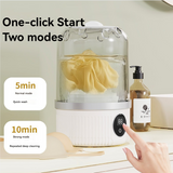 Darrahopens Appliances > Washers, Dryers & Irons > Washing Machines White Portable Mini Washing Machine - Rechargeable USB-C Electric Washer for Travel, Delicates & Socks