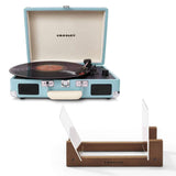 Darrahopens Audio & Video Crosley Cruiser Bluetooth Portable Turntable - Turquoise + Bundled Crosley Record Storage Display Stand