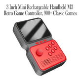 Darrahopens Audio & Video > Musical Instrument & Accessories 3 Inch USB Rechargeable Handheld M3 Retro Game Controller, 900+ Classic Games
