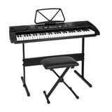 Darrahopens Audio & Video > Musical Instrument & Accessories Alpha 61 Keys Electronic Piano Keyboard Digital Electric w/ Stand Stool Black
