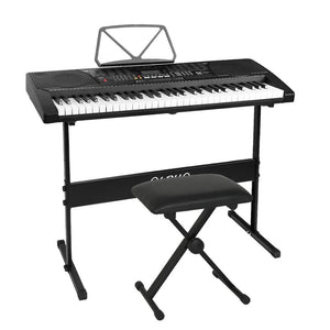 Darrahopens Audio & Video > Musical Instrument & Accessories Alpha 61 Keys Electronic Piano Keyboard Digital Electric w/ Stand Stool Lighted