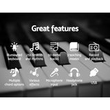 Darrahopens Audio & Video > Musical Instrument & Accessories Alpha 61 Keys Electronic Piano Keyboard Digital Electric w/ Stand Stool Lighted