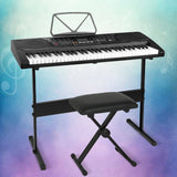 Darrahopens Audio & Video > Musical Instrument & Accessories Alpha 61 Keys Electronic Piano Keyboard Digital Electric w/ Stand Stool Lighted