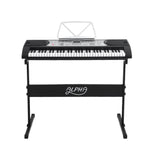 Darrahopens Audio & Video > Musical Instrument & Accessories Alpha 61 Keys Electronic Piano Keyboard Digital Electric w/ Stand Stool Silver