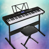 Darrahopens Audio & Video > Musical Instrument & Accessories Alpha 61 Keys Electronic Piano Keyboard Digital Electric w/ Stand Stool Touch