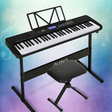 Darrahopens Audio & Video > Musical Instrument & Accessories Alpha 61 Keys Electronic Piano Keyboard Digital Electric w/ Stand Stool Touch