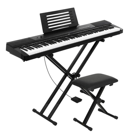 Darrahopens Audio & Video > Musical Instrument & Accessories Alpha 88 Keys Electronic Piano Keyboard Digital Electric w/ Stand Stool Pedal