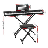 Darrahopens Audio & Video > Musical Instrument & Accessories Alpha 88 Keys Electronic Piano Keyboard Digital Electric w/ Stand Stool Pedal