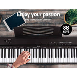 Darrahopens Audio & Video > Musical Instrument & Accessories Alpha 88 Keys Electronic Piano Keyboard Digital Electric w/ Stand Stool Pedal