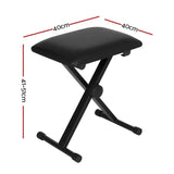 Darrahopens Audio & Video > Musical Instrument & Accessories Alpha Piano Stool Adjustable Height Keyboard Seat Portable Bench Chair Black
