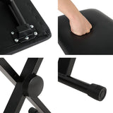 Darrahopens Audio & Video > Musical Instrument & Accessories Alpha Piano Stool Adjustable Height Keyboard Seat Portable Bench Chair Black