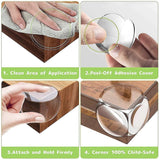 Darrahopens Audio & Video > Musical Instrument & Accessories > Audio Accessories 12pcs Clear Table Corner Protectors - Transparent Babies Proofing Furniture Edge Guards
