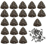 Darrahopens Audio & Video > Musical Instrument & Accessories > Audio Accessories 20pcs Antique Metal Furniture Corner Protectors - Triangle Alloy Desk & Box Corner Guards