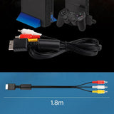 Darrahopens Audio & Video > Musical Instrument & Accessories > Audio Accessories 2PCS 1.8M RCA AV Cable for Sony PlayStation PS1 PS2 PS3 Audio Video Cord