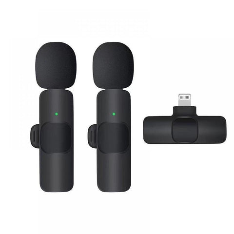 Darrahopens Audio & Video > Musical Instrument & Accessories > Audio Accessories 2pcs Wireless Lavalier Microphones - Clip-on Mic for iPhone, iPad, Video, Podcast