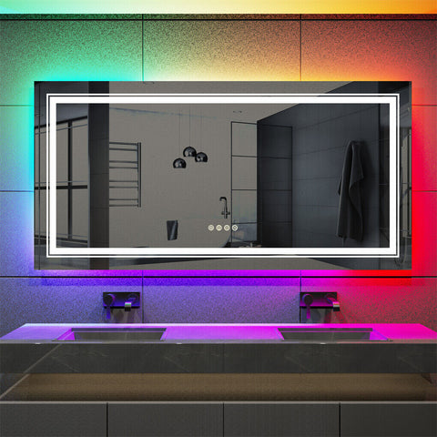 Darrahopens Audio & Video > Musical Instrument & Accessories > Audio Accessories 500x700mm LED Bathroom Mirror Anti-Fog Illuminated Shatterproof