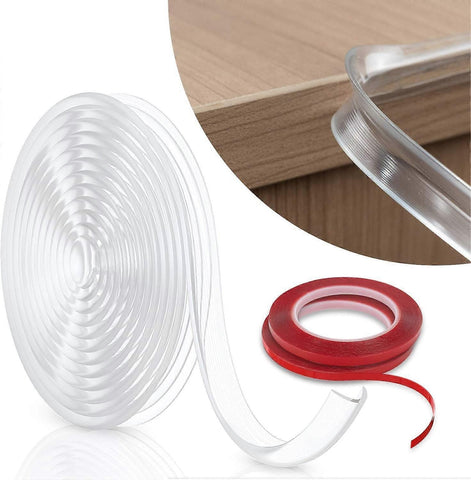 Darrahopens Audio & Video > Musical Instrument & Accessories > Audio Accessories 6m Corner Protector Roll - Self-Adhesive Babies Table Edge & Corner Guard Strip, Clear Silicone