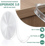 Darrahopens Audio & Video > Musical Instrument & Accessories > Audio Accessories 6m Corner Protector Roll - Self-Adhesive Babies Table Edge & Corner Guard Strip, Clear Silicone