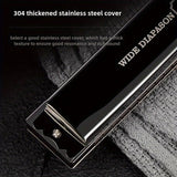 Darrahopens Audio & Video > Musical Instrument & Accessories > Audio Accessories Black 28-hole harmonica, double-row harmonica, professional harmonica, diatonic harmonica, music accessory, harmonica for beginners, harmonica for professionals, Australian music store