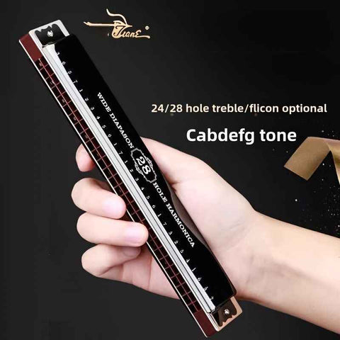 Darrahopens Audio & Video > Musical Instrument & Accessories > Audio Accessories Black 28-hole harmonica, double-row harmonica, professional harmonica, diatonic harmonica, music accessory, harmonica for beginners, harmonica for professionals, Australian music store