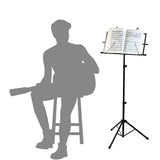 Darrahopens Audio & Video > Musical Instrument & Accessories > Audio Accessories {CA}Adjustable Music Stand, Portable Foldable Metal Stand with Carrying Bag, Lightweight for Storage or Travel, Black