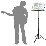 Darrahopens Audio & Video > Musical Instrument & Accessories > Audio Accessories {CA}Adjustable Music Stand, Portable Foldable Metal Stand with Carrying Bag, Lightweight for Storage or Travel, Black
