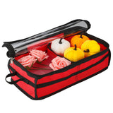 Darrahopens Audio & Video > Musical Instrument & Accessories > Audio Accessories Christmas Ornament Storage Box Under Bed 64 Cell partition 600D Oxford PVC transparent window Black 61x30.5x15cm In Australia - Darrahopens