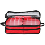 Darrahopens Audio & Video > Musical Instrument & Accessories > Audio Accessories Christmas Ornament Storage Box Under Bed 64 Cell partition 600D Oxford PVC transparent window Black 61x30.5x15cm In Australia - Darrahopens