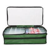Darrahopens Audio & Video > Musical Instrument & Accessories > Audio Accessories Christmas Ornament Storage Box Under Bed 64 Cell partition 600D Oxford PVC transparent window Black 61x30.5x15cm In Australia - Darrahopens