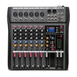 Darrahopens Audio & Video > Musical Instrument & Accessories > Audio Accessories Hridz 6 Channels Bluetooth Mixer DJ Live Studio Audio Mixer USB Console Amplifier AUX
