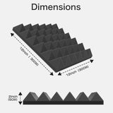 Darrahopens Audio & Video > Musical Instrument & Accessories > Audio Accessories JBER Acoustic Panels  Foam Pyramid 24pcs 30x30x5cm for Soundproof Padding Wall