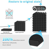 Darrahopens Audio & Video > Musical Instrument & Accessories > Audio Accessories JBER Acoustic Panels Foam Wedges 24pcs 30x30x5cm for Soundproof Padding Wall