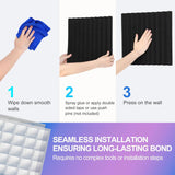 Darrahopens Audio & Video > Musical Instrument & Accessories > Audio Accessories JBER Acoustic Panels  Foam Wedges 48pcs 30x30x2.5cm for Soundproof Padding Wall