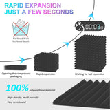 Darrahopens Audio & Video > Musical Instrument & Accessories > Audio Accessories JBER Acoustic Panels  Foam Wedges 48pcs 30x30x2.5cm for Soundproof Padding Wall