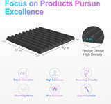 Darrahopens Audio & Video > Musical Instrument & Accessories > Audio Accessories JBER Acoustic Panels  Foam Wedges 48pcs 30x30x2.5cm for Soundproof Padding Wall
