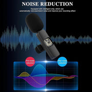 Darrahopens Audio & Video > Musical Instrument & Accessories > Audio Accessories K8 Wireless Lavalier Microphone - Clip-on Mini Mic for Streaming or Interviews
