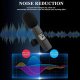 Darrahopens Audio & Video > Musical Instrument & Accessories > Audio Accessories K8 Wireless Lavalier Microphone - Clip-on Mini Mic for Streaming or Interviews