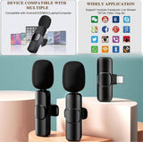 Darrahopens Audio & Video > Musical Instrument & Accessories > Audio Accessories K8 Wireless Lavalier Microphone - Clip-on Mini Mic for Streaming or Interviews