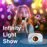 Darrahopens Audio & Video > Musical Instrument & Accessories > Audio Accessories Laser Infinity Karaoke Speaker with Wireless Mic