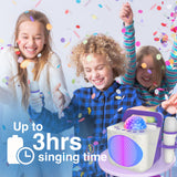 Darrahopens Audio & Video > Musical Instrument & Accessories > Audio Accessories Laser Kids Disco Karaoke with Two Mics White