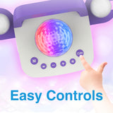 Darrahopens Audio & Video > Musical Instrument & Accessories > Audio Accessories Laser Kids Disco Karaoke with Two Mics White
