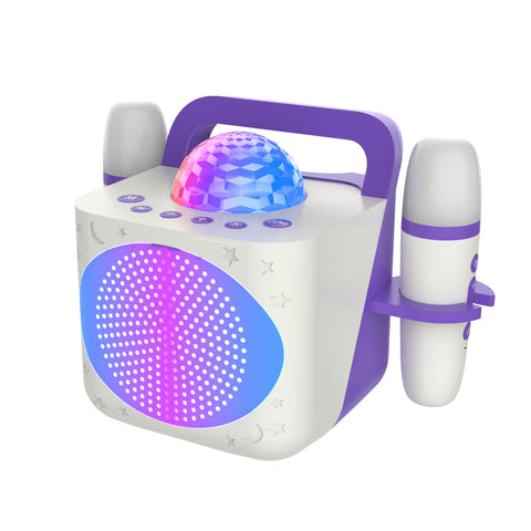Darrahopens Audio & Video > Musical Instrument & Accessories > Audio Accessories Laser Kids Disco Karaoke with Two Mics White