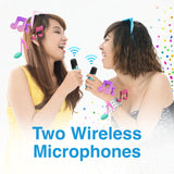 Darrahopens Audio & Video > Musical Instrument & Accessories > Audio Accessories Laser LED Karaoke with 2 Mics Aquatic Awe