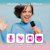 Darrahopens Audio & Video > Musical Instrument & Accessories > Audio Accessories Laser Mini Karaoke Speaker with 2 Wireless Mics - Pink