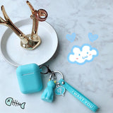 Darrahopens Audio & Video > Musical Instrument & Accessories > Audio Accessories Light blue set + geometric cat Apple AirPods 3